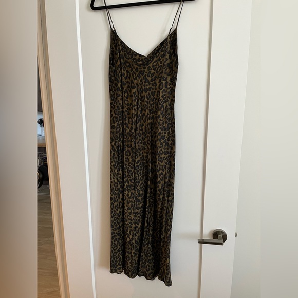 ZARA Leopard Midi Slip Dress - Picture 5 of 10